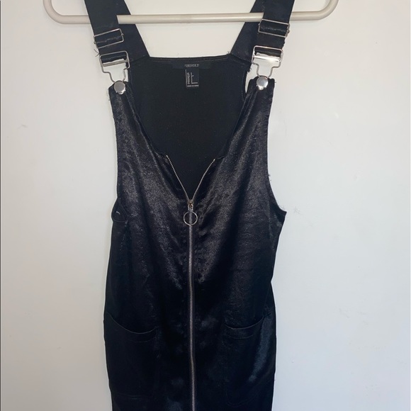 Forever 21 black overall zipper dress - Picture 2 of 7